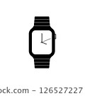 Smartwatch Silhouette. Black and White Icon Design Elements on Isolated White Background 126527227