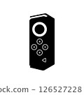 Smartphone Gamepad Black and White Icon Design Element on Isolated White Background 126527228