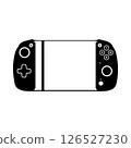 Smartphone Gamepad Black and White Icon Design Element on Isolated White Background 126527230
