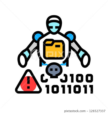 synthetic data fraud detection fintech color icon vector illustration 126527337