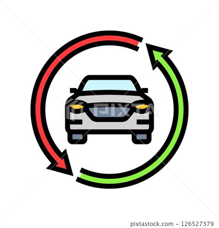 used car dealership color icon vector illustration 126527379