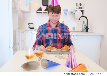 Happy Birthday at Home concept. Happy Birthday at Home concept. 126527719