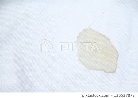 dirty stain on shirt from eating in daily life 126527872