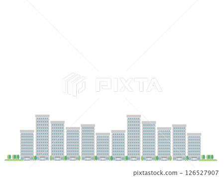 公寓、高樓、街景、建築、插圖 126527907