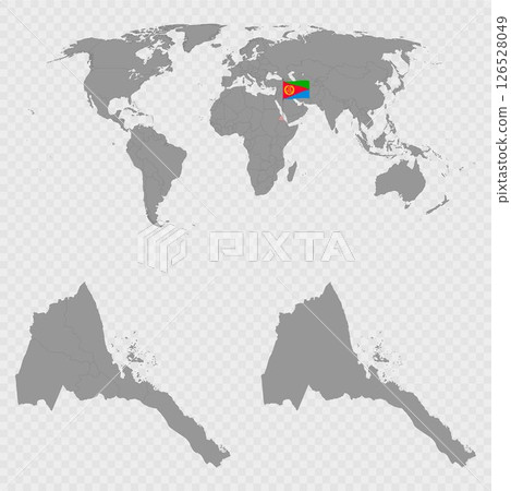 Eritrea Map Set with World Location. Eritrea Map Set with World Location. 126528049