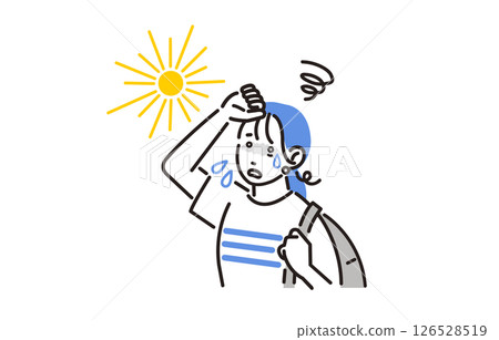 Person Woman suffering from heat stroke 126528519
