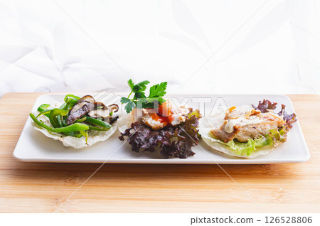 Easy Gyoza Skin Canapes 126528806