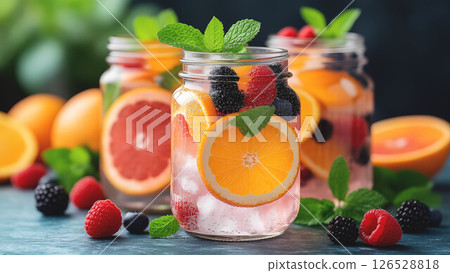 Summer refreshing cold cocktail 126528818
