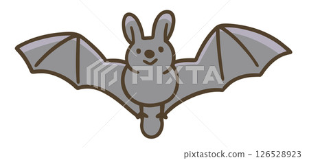 Cute Halloween bat illustration (character style) Cute Halloween bat illustration (character style) 126528923