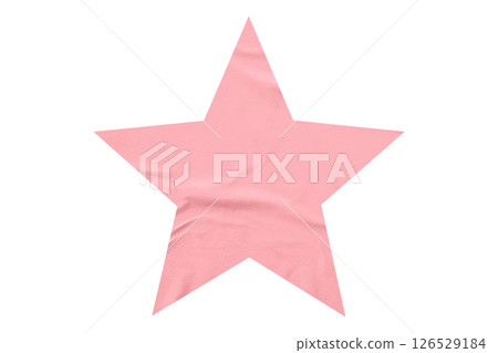 Crumpled pink star pattern stickers, separated on a transparent background. Crumpled pink star pattern stickers, separated on a transparent background. 126529184