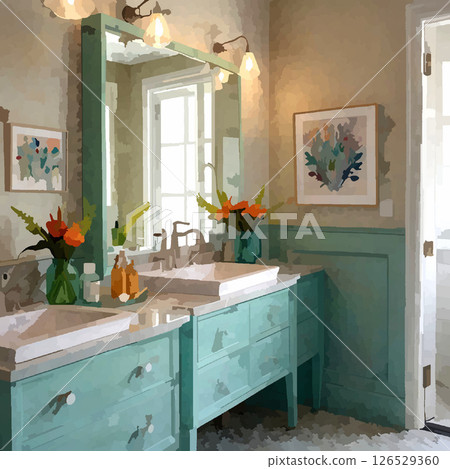 時尚的餐廳廚房 126529360