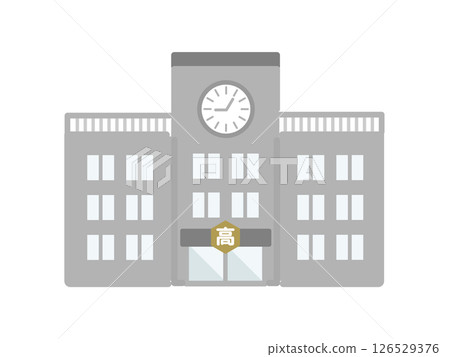 高中建築插圖 126529376