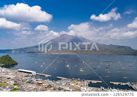 <鹿兒島縣>櫻島的風景和從尼科瞭望台眺望的景色 126529778