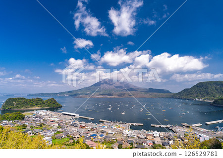 <鹿兒島縣>櫻島的風景和從尼科瞭望台眺望的景色 126529781