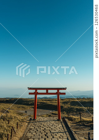 Hakone Mototsumiya Shrine Torii Gate and Path 126530468