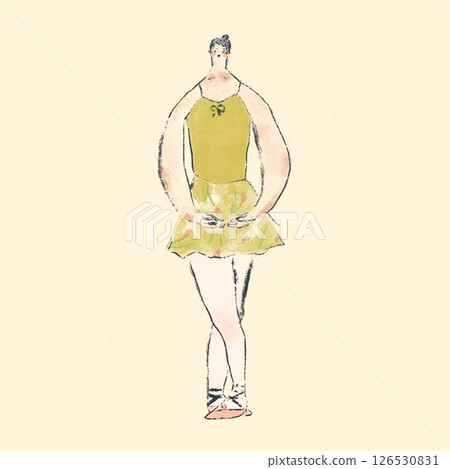 做琥珀芭蕾姿勢的女人 126530831