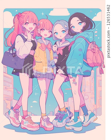 色彩繽紛和有趣的女人 126531462