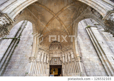 Santa Maria Cathedral Portico Tui Spain Gothic Architecture. Santa Maria Cathedral Portico Tui Spain Gothic Architecture. 126532103