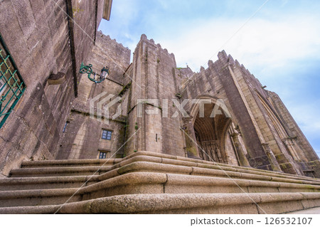 Cathedral of Santa Maria Facade in Tui, Spain. Cathedral of Santa Maria Facade in Tui, Spain. 126532107
