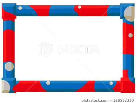帶有彩色帳篷插圖的留言板框架 帶有彩色帳篷插圖的留言板框架 126532330
