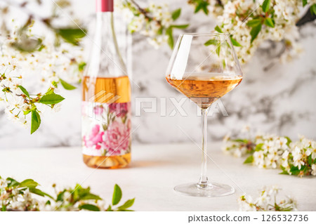 Rose wine glass Rose wine glass 126532736