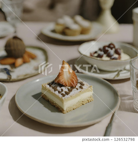 Gorgeous and elegant dessert 126532798