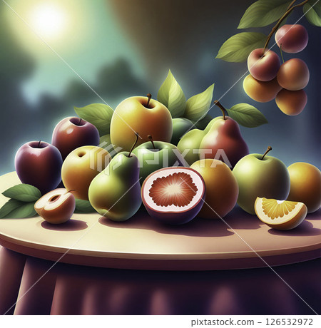 在桌子上的水果 126532972