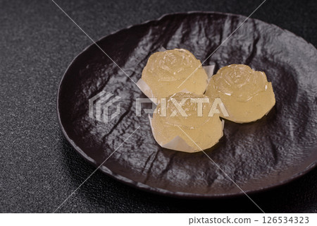 Jelly candies or homemade marmalade with different flavors Jelly candies or homemade marmalade with different flavors 126534323