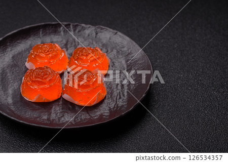 Jelly candies or homemade marmalade with different flavors Jelly candies or homemade marmalade with different flavors 126534357