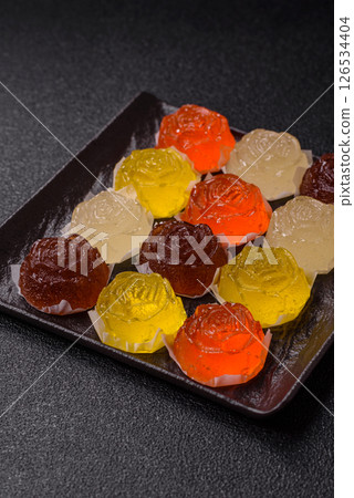 Jelly candies or homemade marmalade with different flavors Jelly candies or homemade marmalade with different flavors 126534404