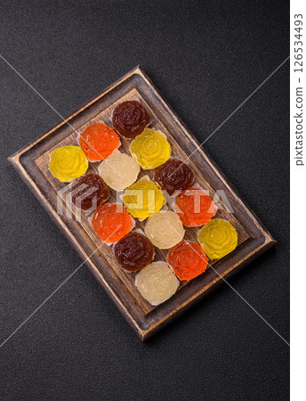 Jelly candies or homemade marmalade with different flavors Jelly candies or homemade marmalade with different flavors 126534493