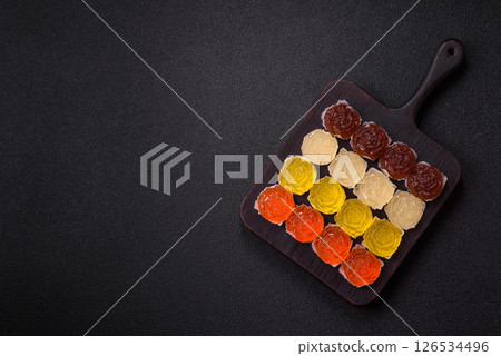 Jelly candies or homemade marmalade with different flavors Jelly candies or homemade marmalade with different flavors 126534496