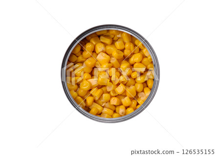 Sweet yellow canned corn in bowl Sweet yellow canned corn in bowl 126535155