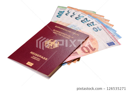 German citizen passport against the white background German citizen passport against the white background 126535271