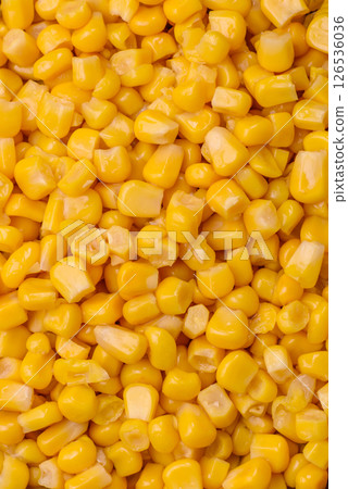Sweet yellow canned corn in bowl Sweet yellow canned corn in bowl 126536036