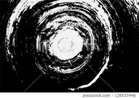 black ink brush stroke on white background 126537446