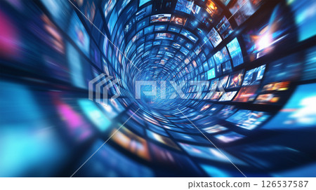 加速發展的數位視訊漩渦 加速發展的數位視訊漩渦 126537587