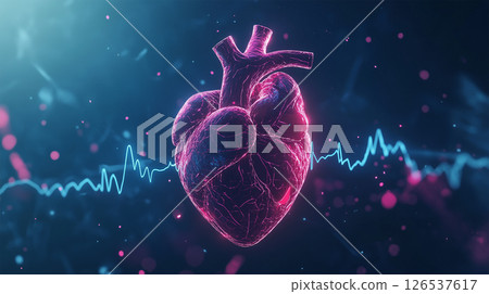 Digital Heart and Vital Waveforms Digital Heart and Vital Waveforms 126537617