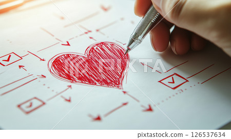 Flowchart diagram depicting emotions 126537634