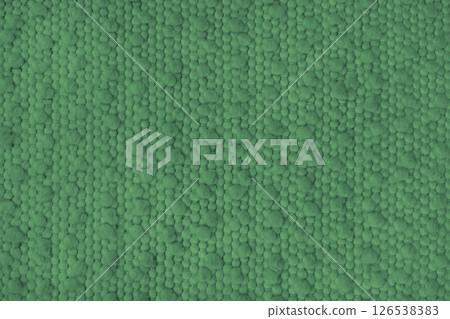 Texture of green carpet fabric with large coarse textured weaving. Upholstery, cloth background Texture of green carpet fabric with large coarse textured weaving. Upholstery, cloth background 126538383