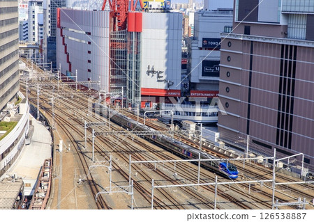 Chizu Express HOT7000 series Super Hakuto running near Osaka Station 126538887