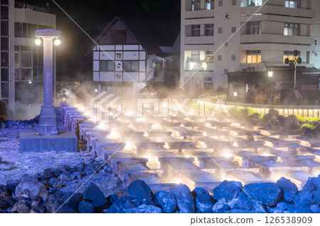 Kusatsu溫泉yuba領域夜視圖 126538909