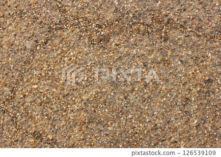 Cement With Pebble Parking Lot at Antique Building Cement With Pebble Parking Lot at Antique Building 126539109