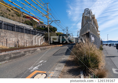 Kanagawa Prefecture, Enoshima Electric Railway and Mt. Fuji, Shonan Kanagawa Prefecture, Enoshima Electric Railway and Mt. Fuji, Shonan 126539167