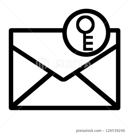 Secure email icon with a padlock 126539240
