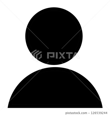Simple black human silhouette icon 126539244