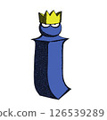 Letter I in the crown, a metaphor for self-love and selfishness. 126539289