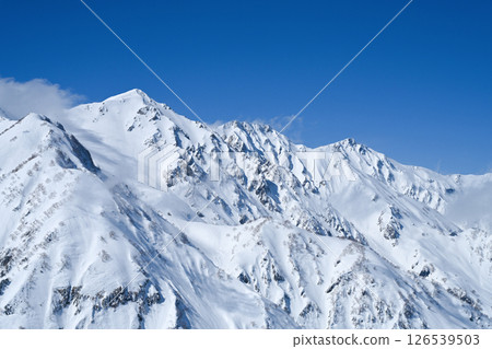 【北阿爾卑斯】冬季從八方池眺望白馬三山 126539503