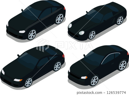 Set of isometric modern city car 126539774