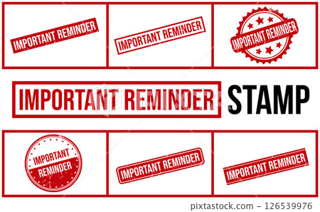 Important Reminder Rubber Stamp Set Vector Important Reminder Rubber Stamp Set Vector 126539976